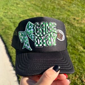 OTTO Black Hat with Green Game Day Design